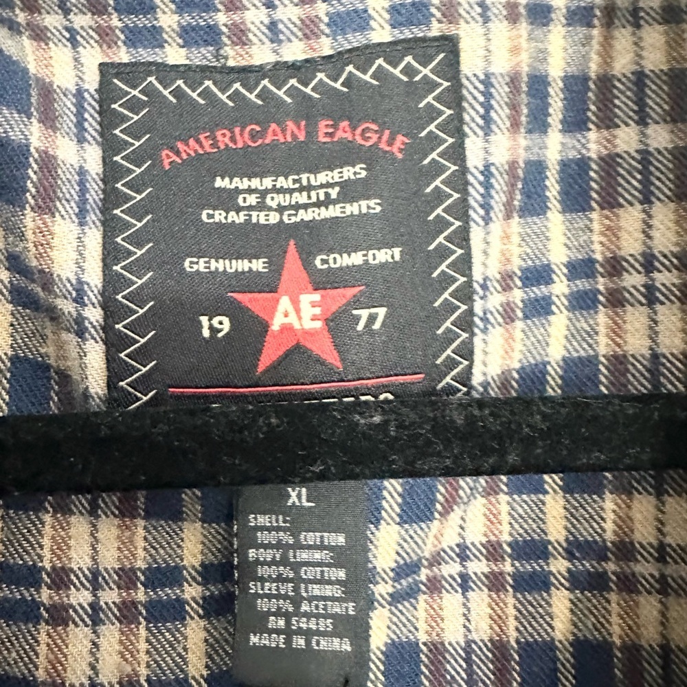 American Eagle Outfitters Green Jacket with Brown Corduroy Collar - Picture 2 of 4
